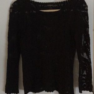 Express 3/4 sleeve length lace shirt
